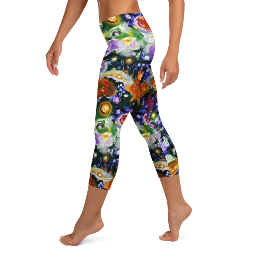 Molten Bloom on a Capri Leggings