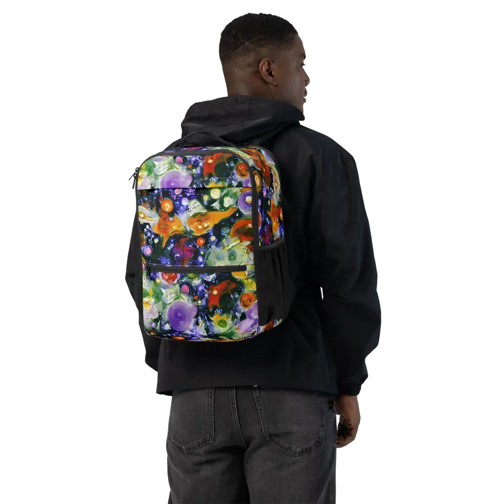 Molten Bloom on Utility Backpack — Back
