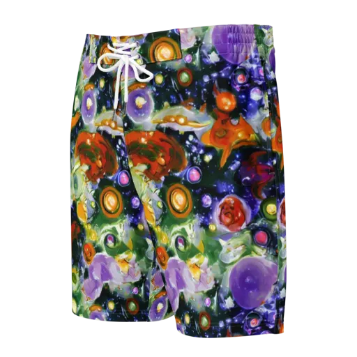 Molten Bloom on a Men's Board Shorts
