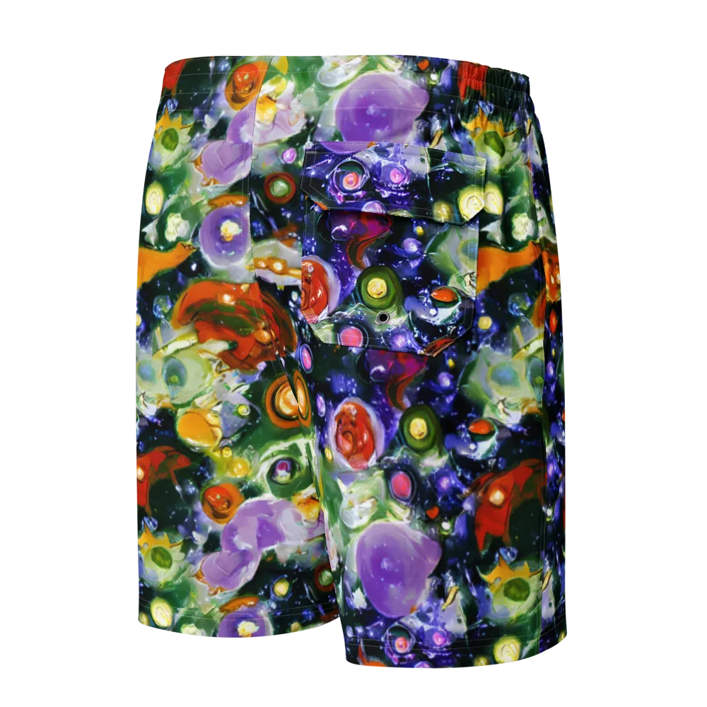 Molten Bloom on Men's Board Shorts — Back