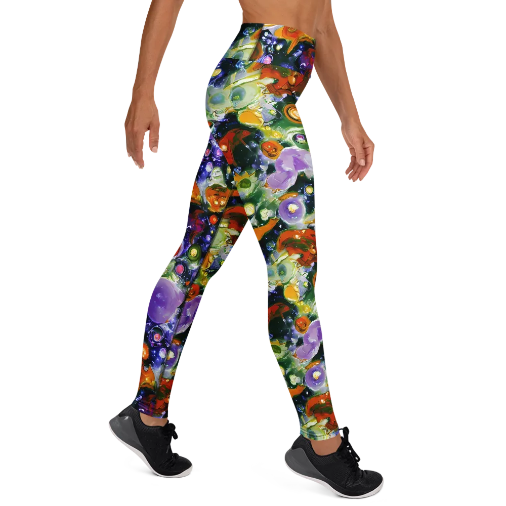 Molten Bloom on Yoga Leggings — Right