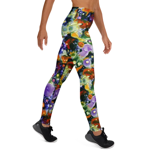Molten Bloom on a Yoga Leggings