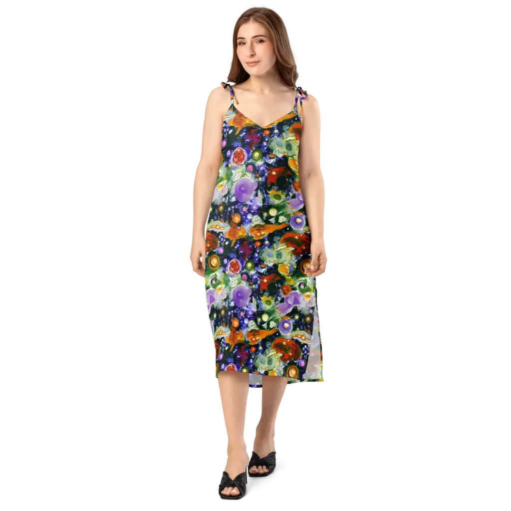 Molten Bloom on Slip Dress — Front