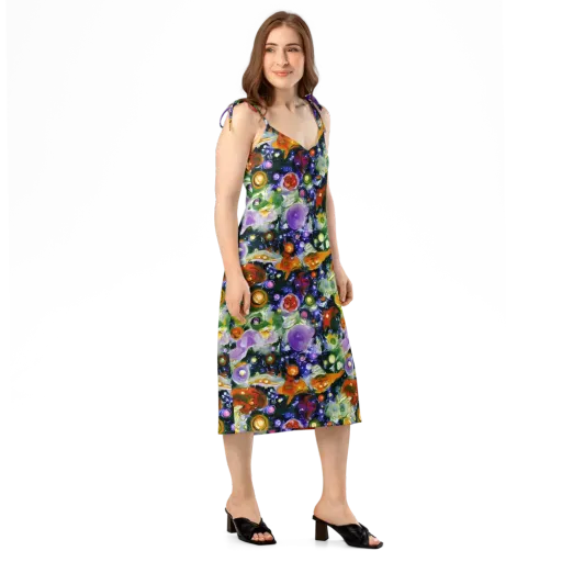 Molten Bloom on a Slip Dress