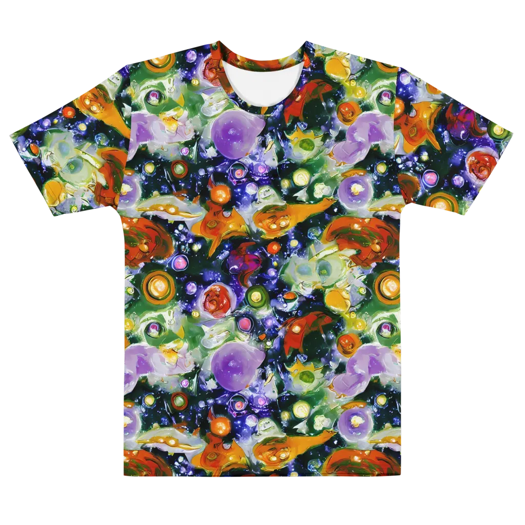 Molten Bloom on Men's Cotton Crew Neck T-Shirt — Front