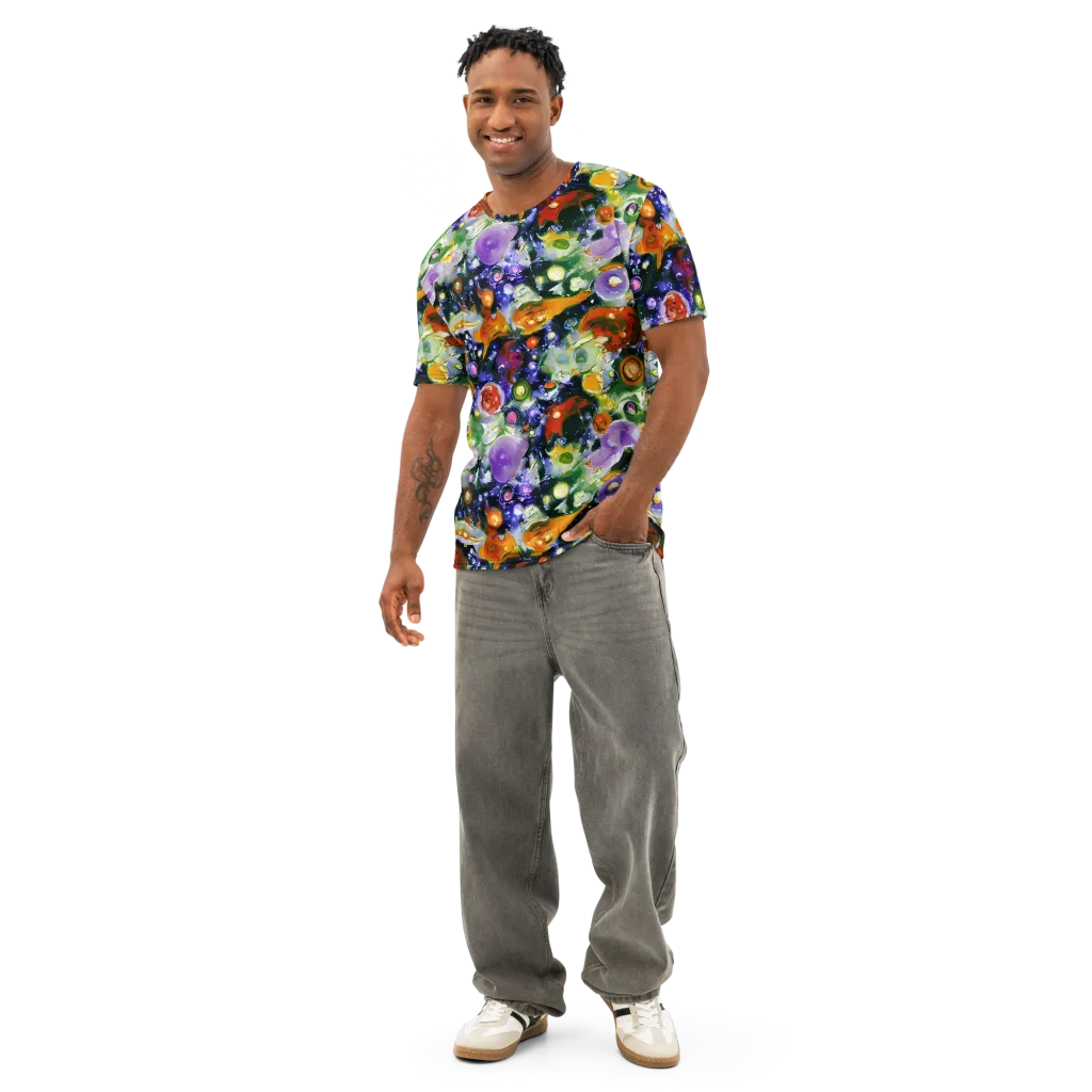 Molten Bloom on Men's Cotton Crew Neck T-Shirt — Front