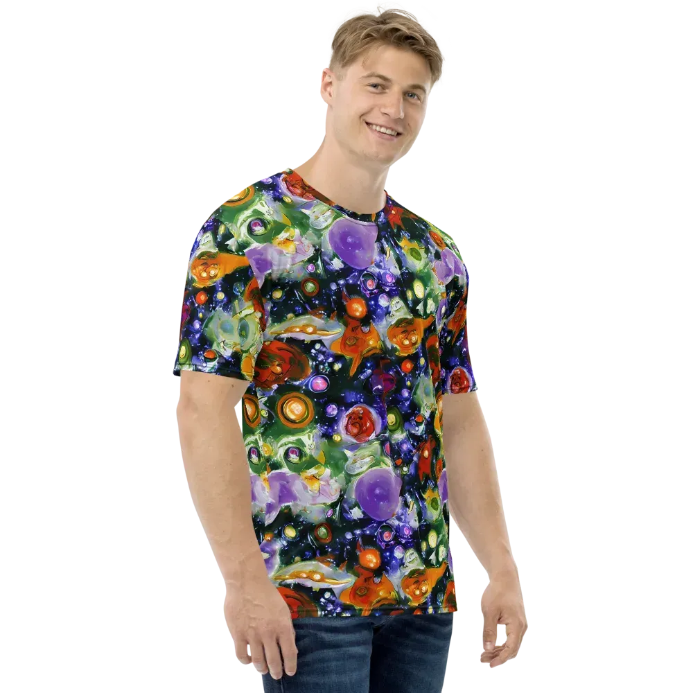 Molten Bloom on Men's Crew Neck T-Shirt — Right