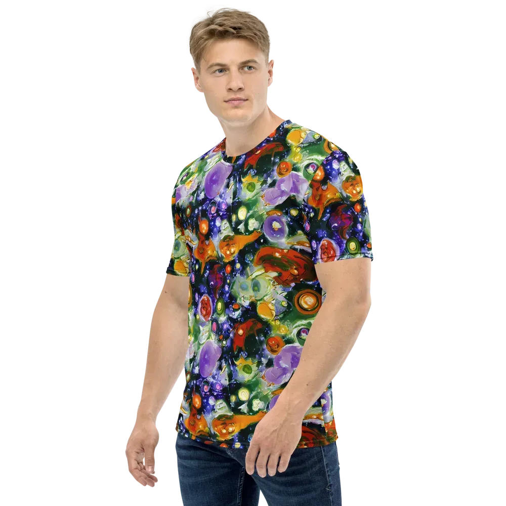 Molten Bloom on Men's Crew Neck T-Shirt — Left