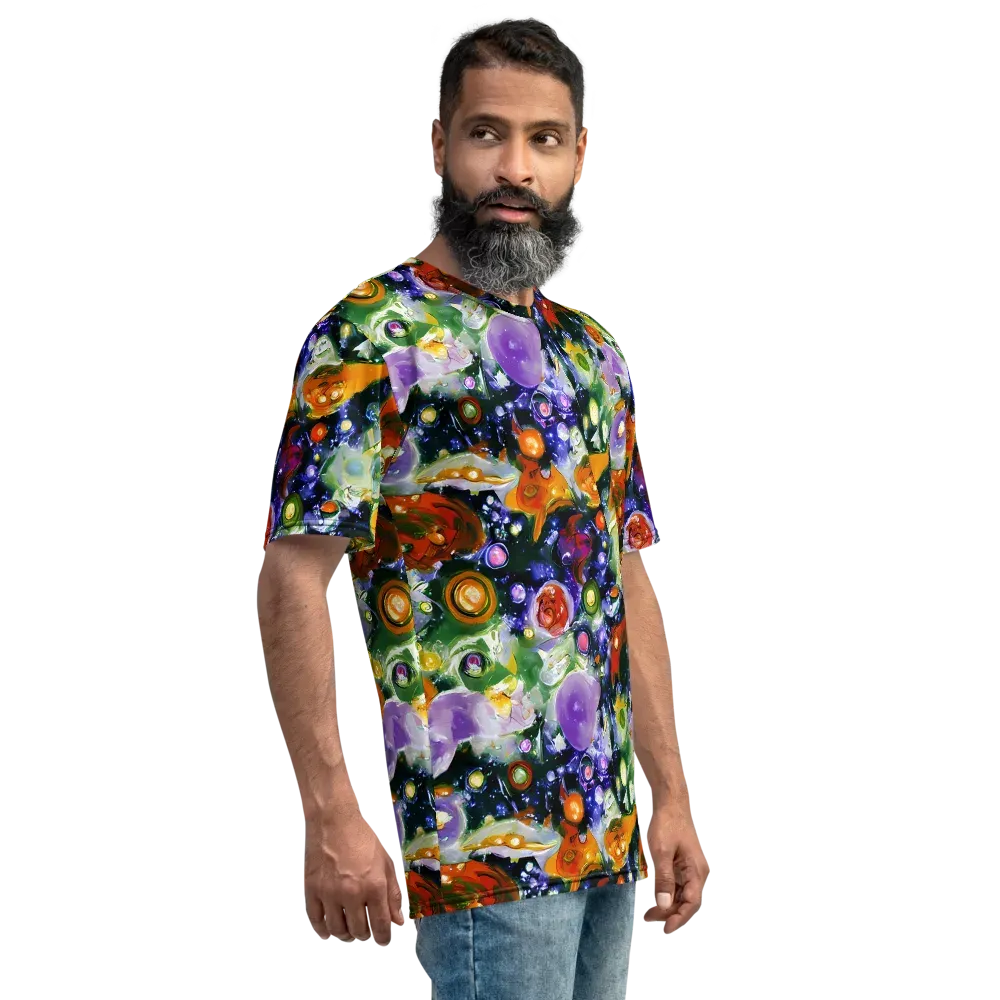Molten Bloom on Men's Crew Neck T-Shirt — Right