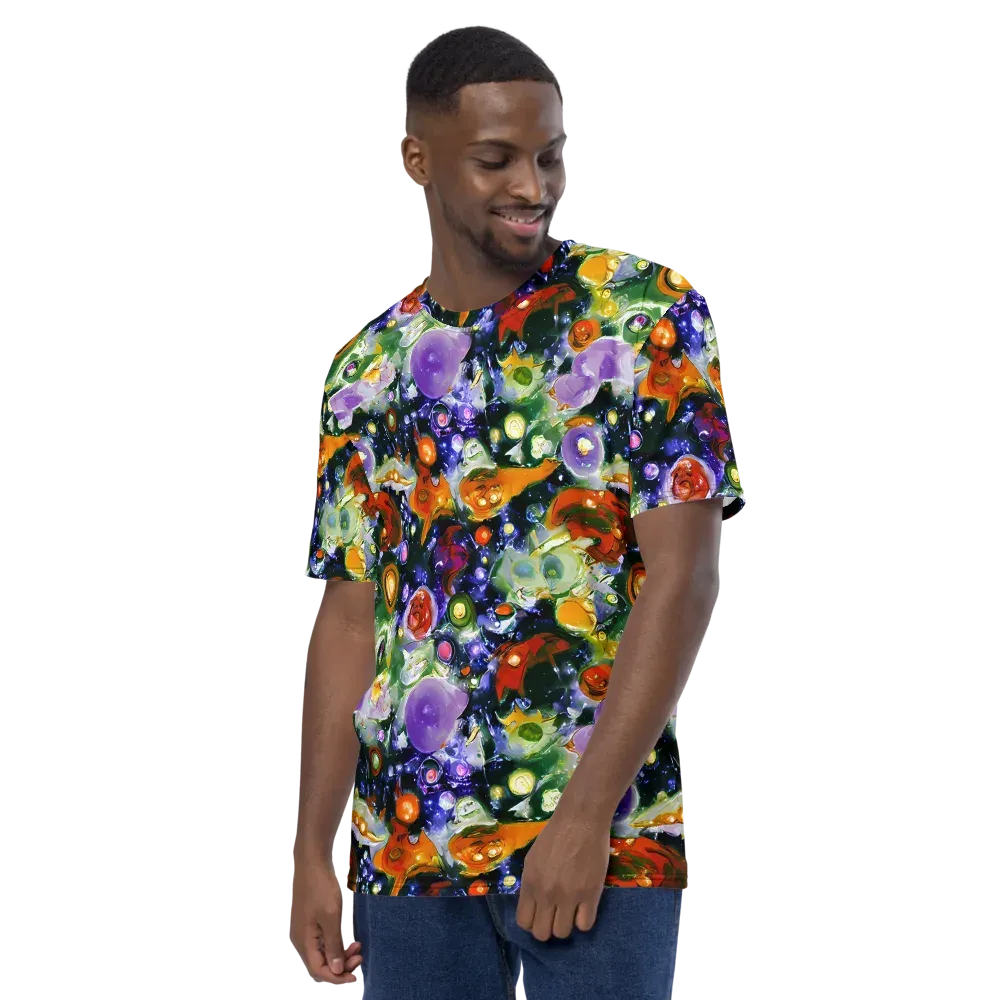 Molten Bloom on Men's Crew Neck T-Shirt — Left
