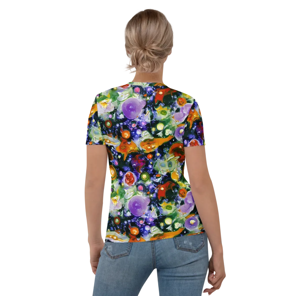 Molten Bloom on Women's Crew Neck T-Shirt — Back