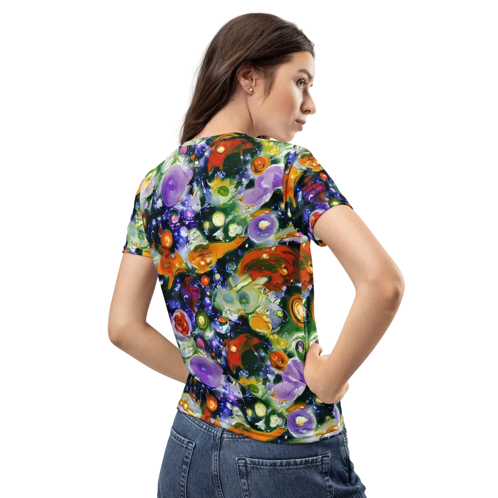 Molten Bloom on Women's Crew Neck T-Shirt — Back