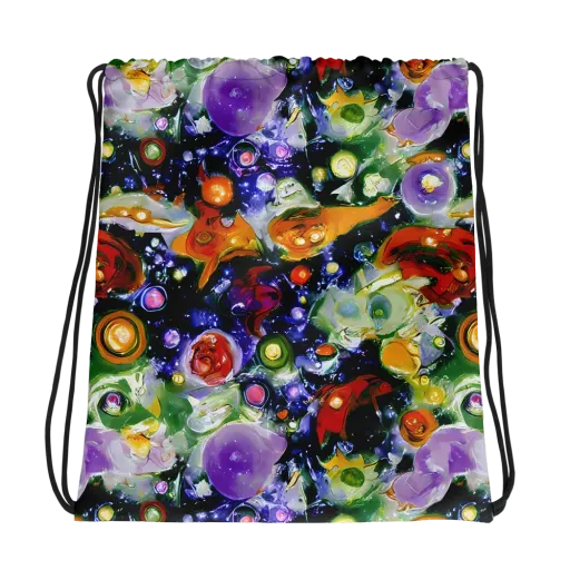 Molten Bloom on a Drawstring Bag