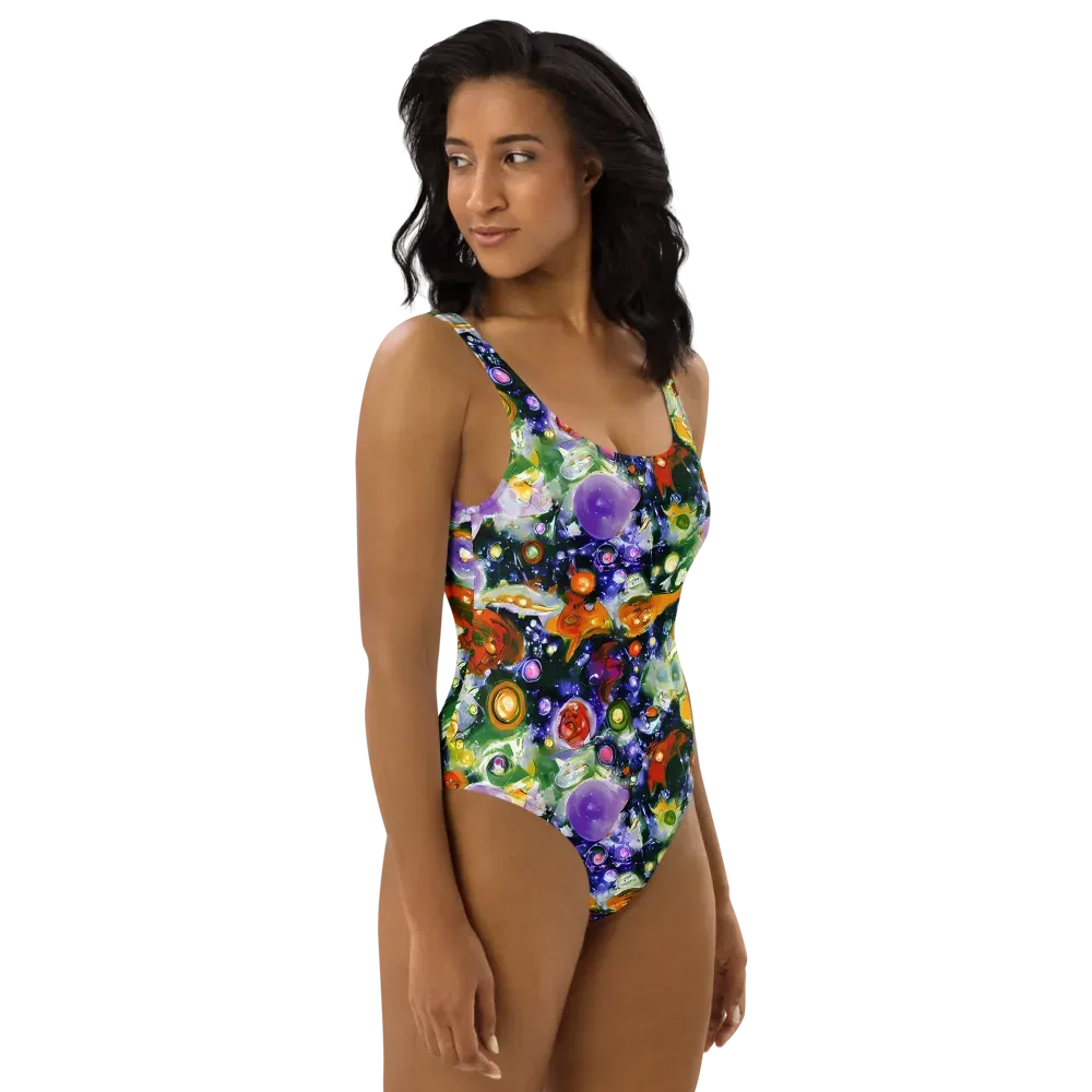 Molten Bloom on One-Piece Swimsuit — Right