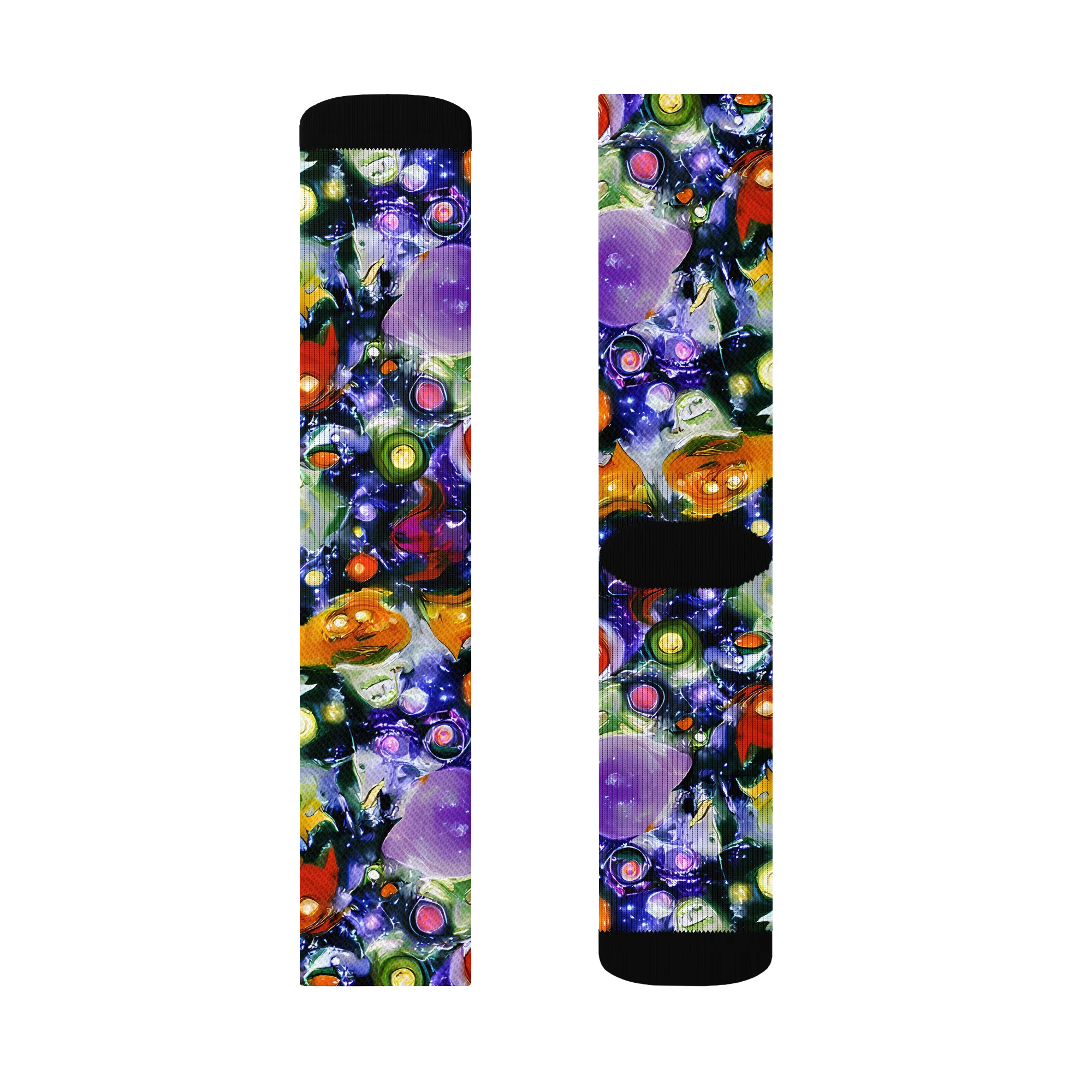 Molten Bloom on Socks — Left Sock