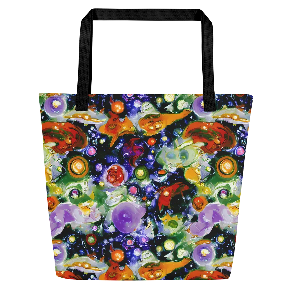 Molten Bloom on Large Tote Bag W/ Pocket — Front