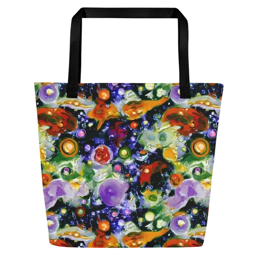 Molten Bloom on a Large Tote Bag W/ Pocket