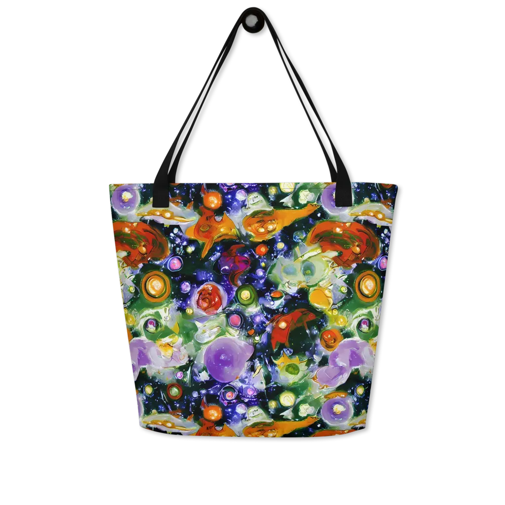 Molten Bloom on Large Tote Bag W/ Pocket — Front