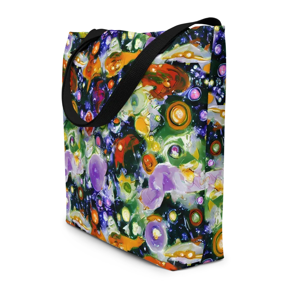 Molten Bloom on Large Tote Bag W/ Pocket — Front