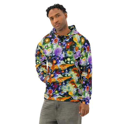 Molten Bloom on a Cotton Hoodie