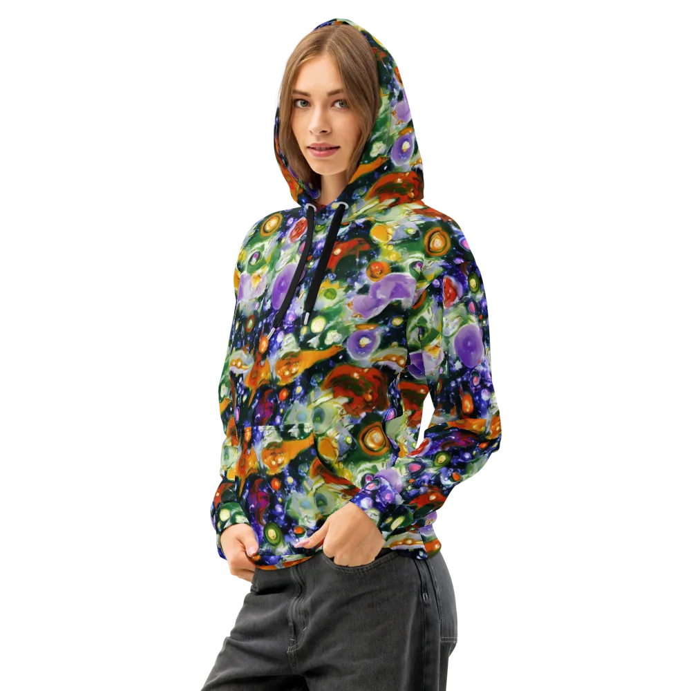 Molten Bloom on Cotton Hoodie — Left Front