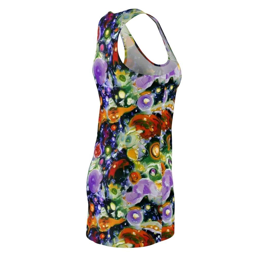 Molten Bloom on Racerback Dress — Back Side