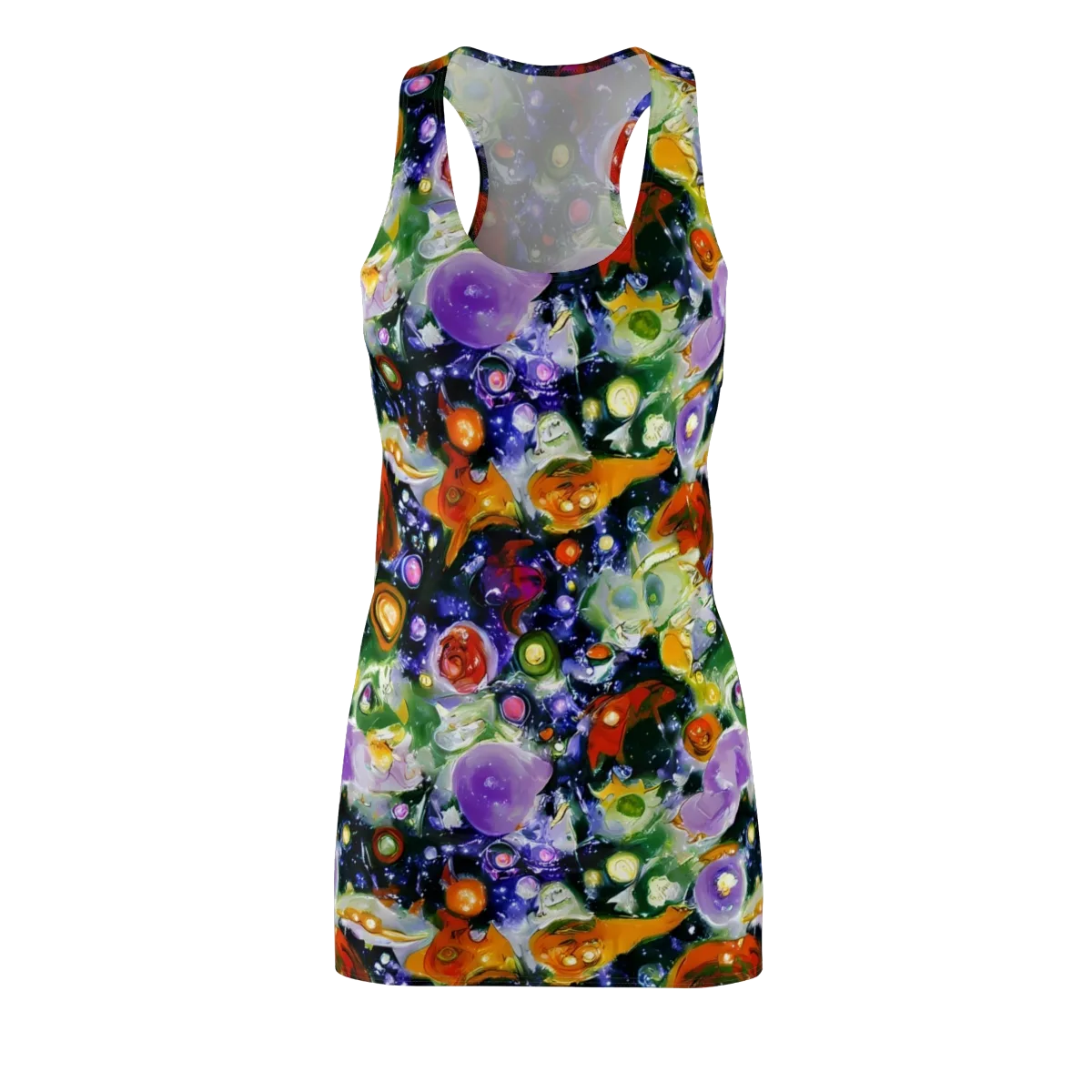 Molten Bloom on Racerback Dress — Front