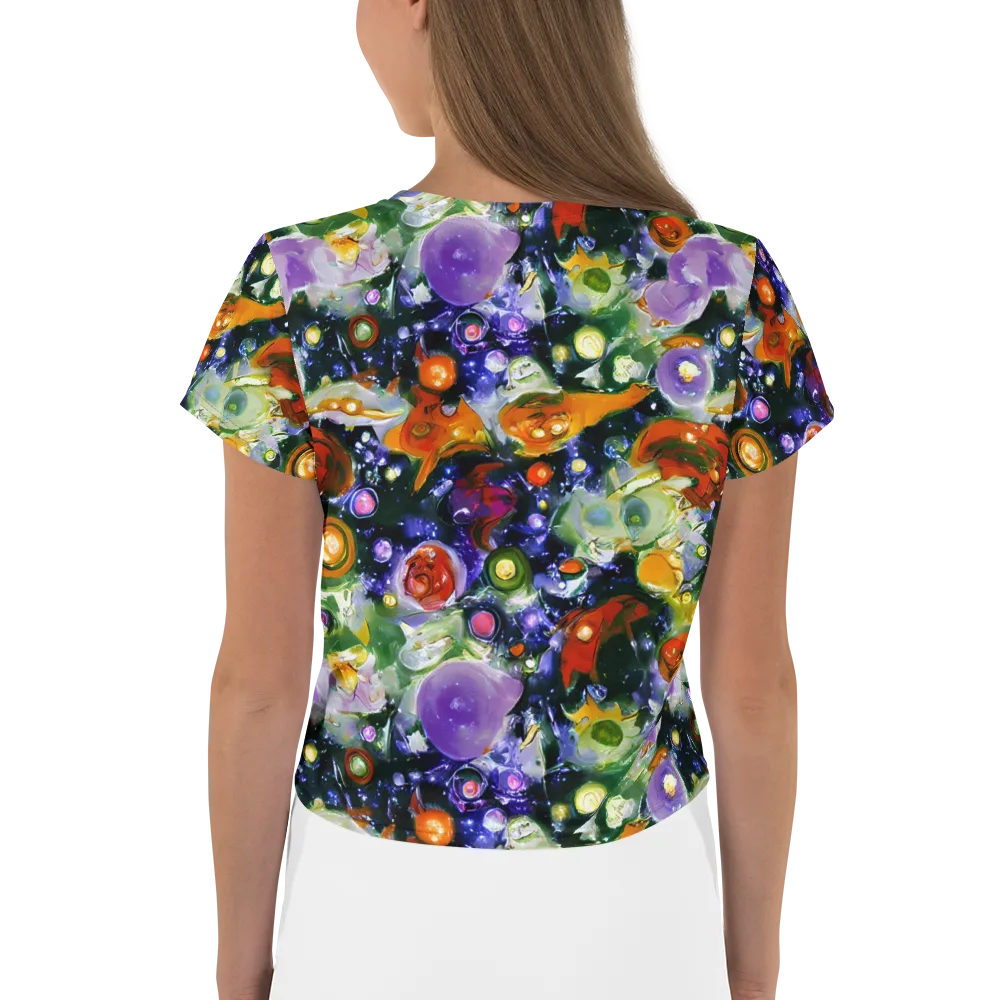 Molten Bloom on Crop Tee — Back