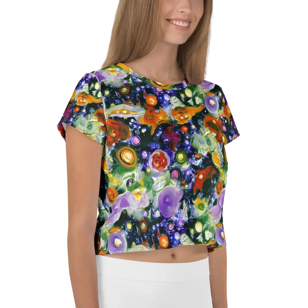 Molten Bloom on Crop Tee — Right
