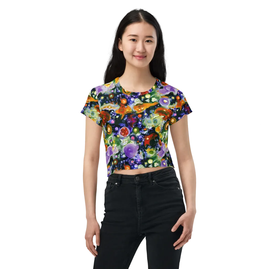 Molten Bloom on Crop Tee — Front