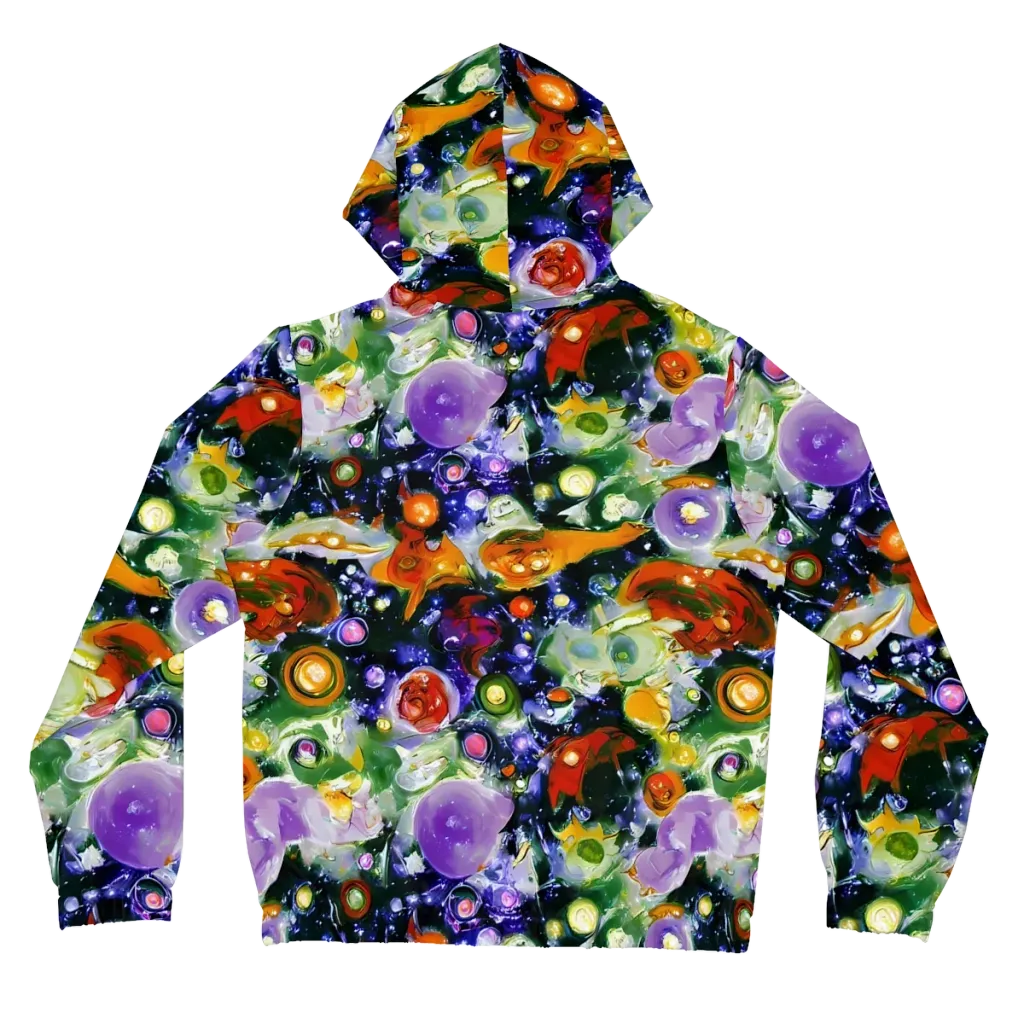 Molten Bloom on Women's Full-Zip Hoodie — Back