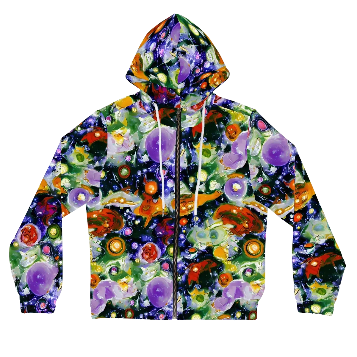 Molten Bloom on Women's Full-Zip Hoodie — Front