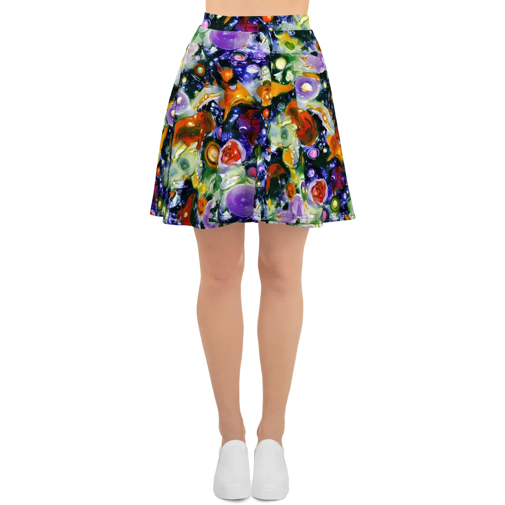 Molten Bloom on Skater Skirt — Front