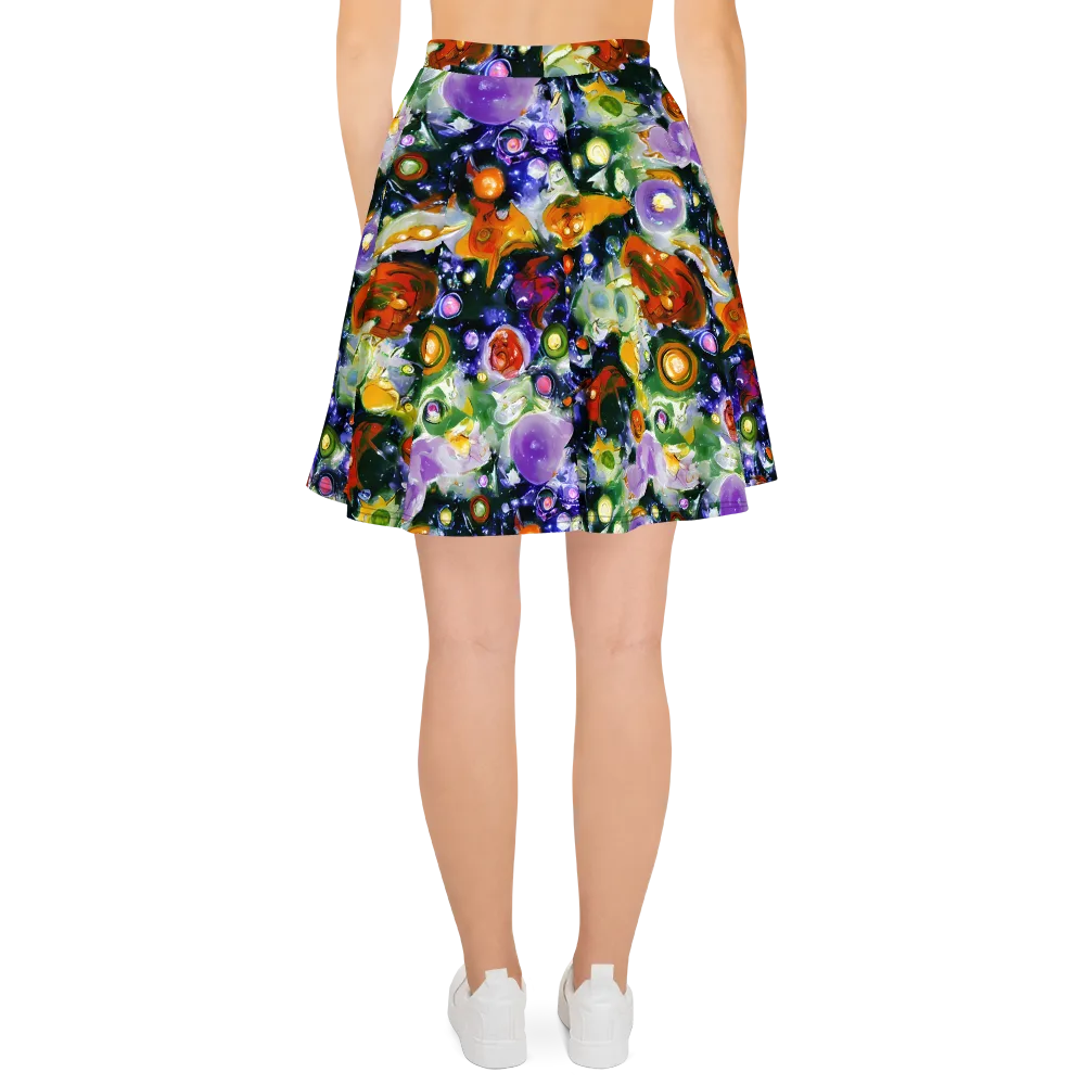 Molten Bloom on Skater Skirt — Back