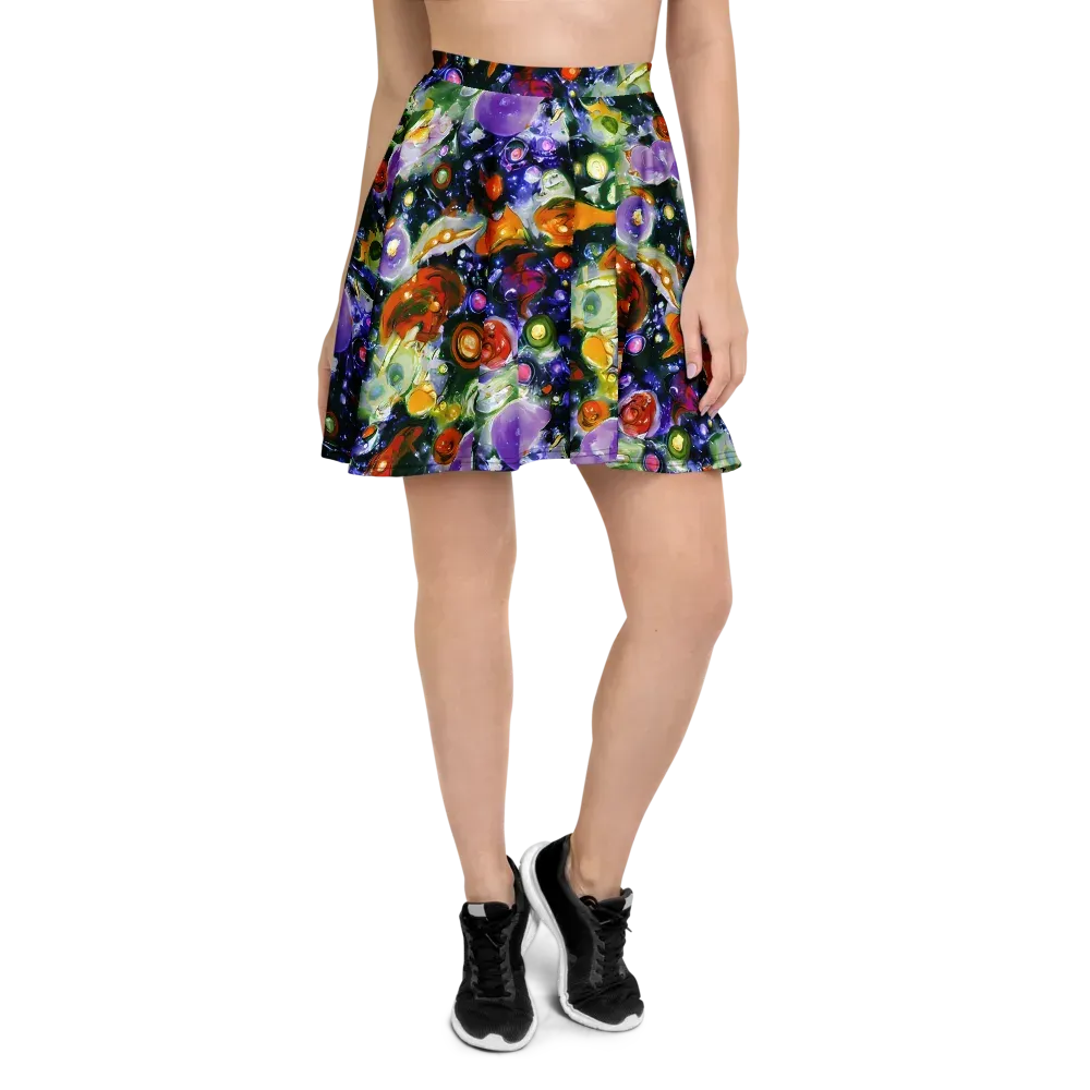 Molten Bloom on Skater Skirt — Front