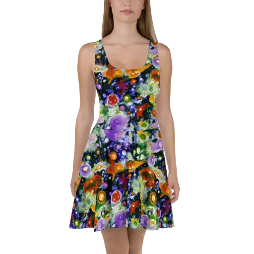 Molten Bloom on a Skater Dress