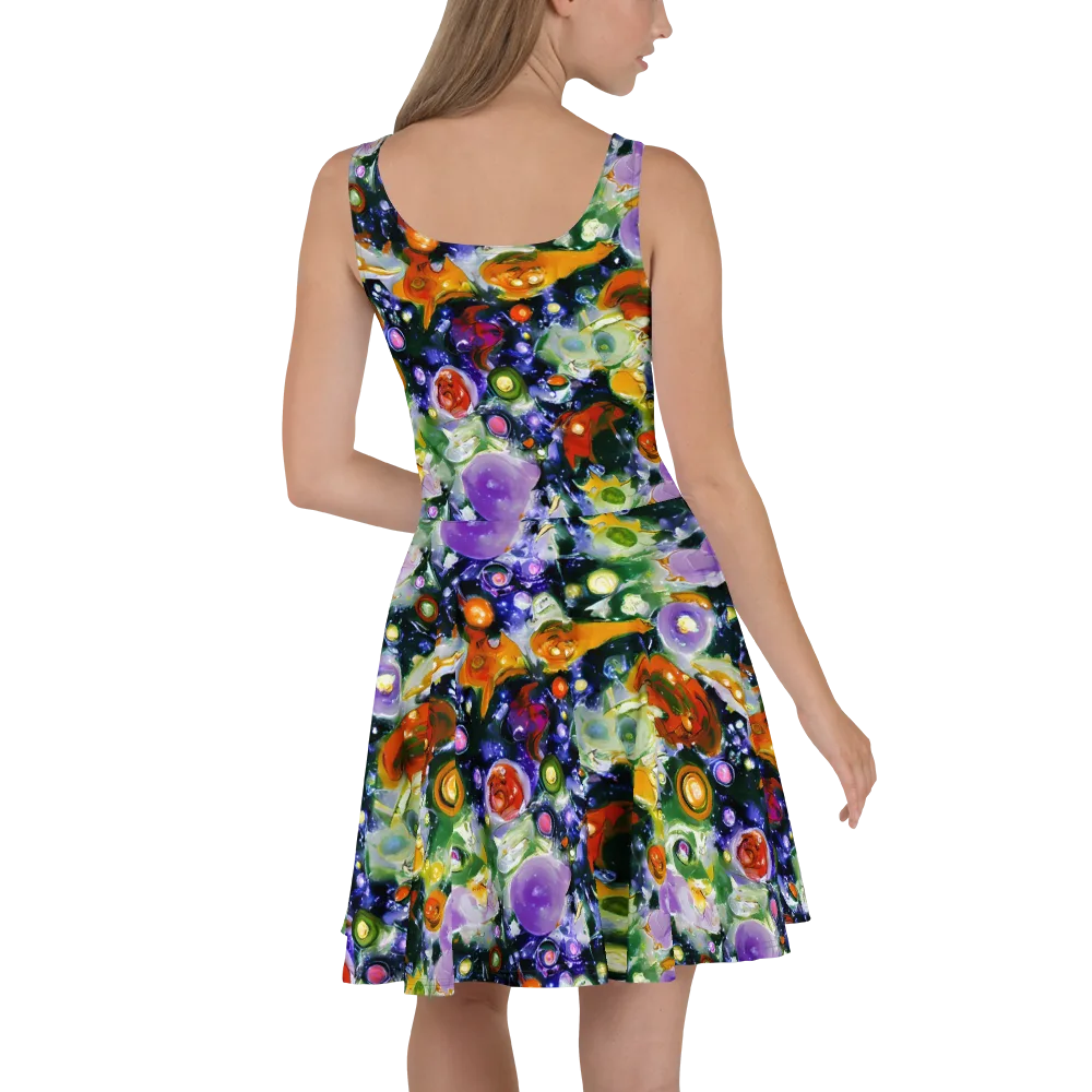Molten Bloom on Skater Dress — Back