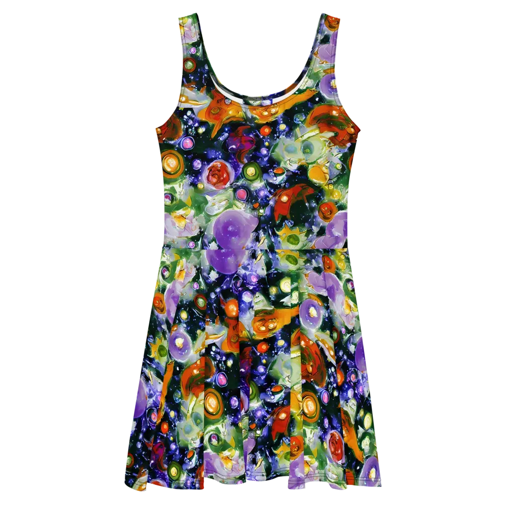 Molten Bloom on Skater Dress — Front