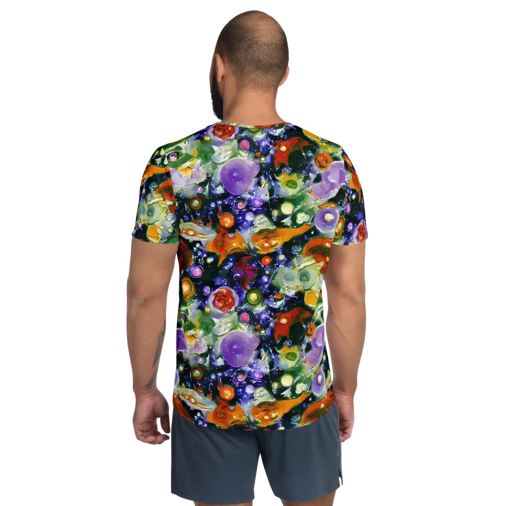 Molten Bloom on Men's Athletic T-Shirt — Back