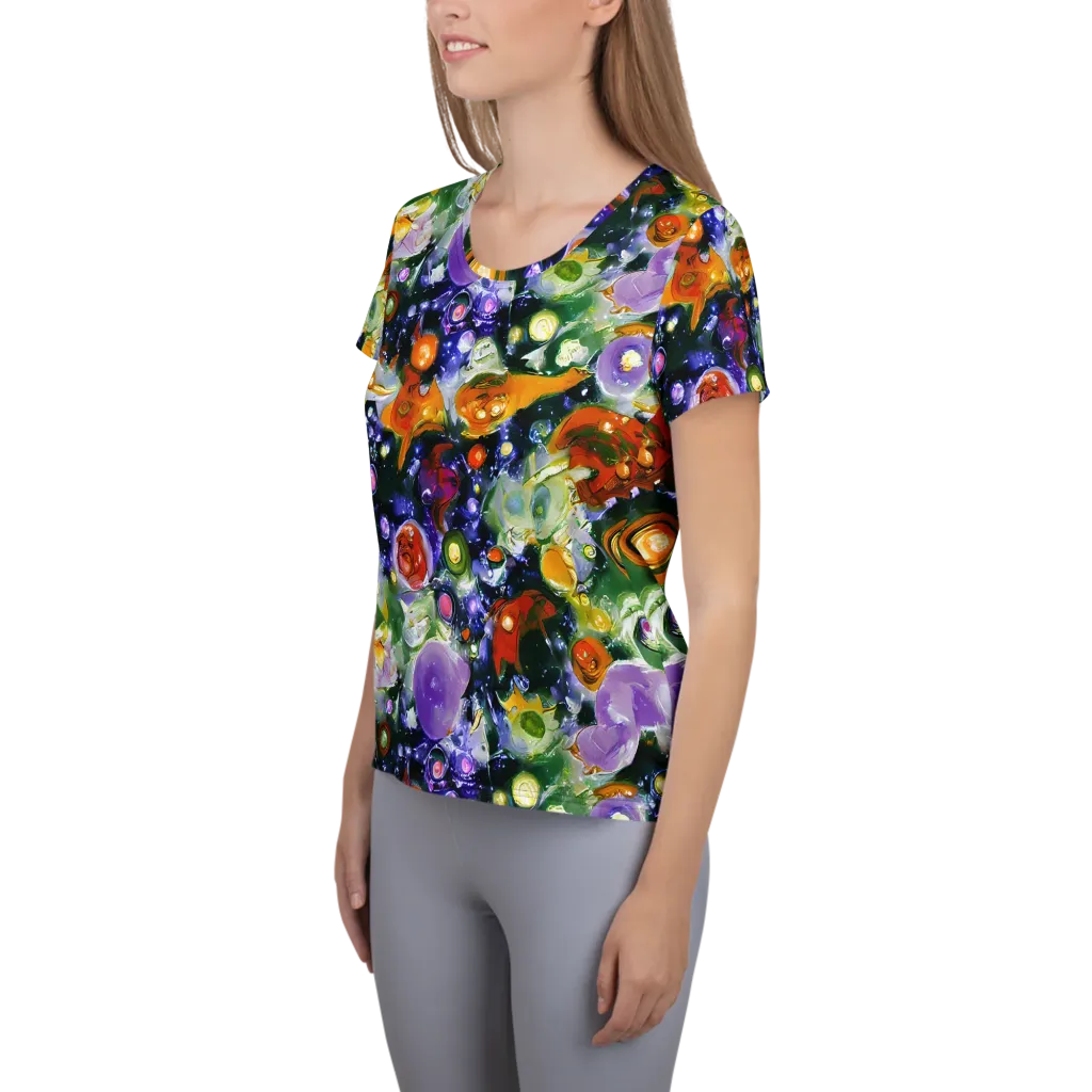Molten Bloom on Women's Athletic T-Shirt — Left