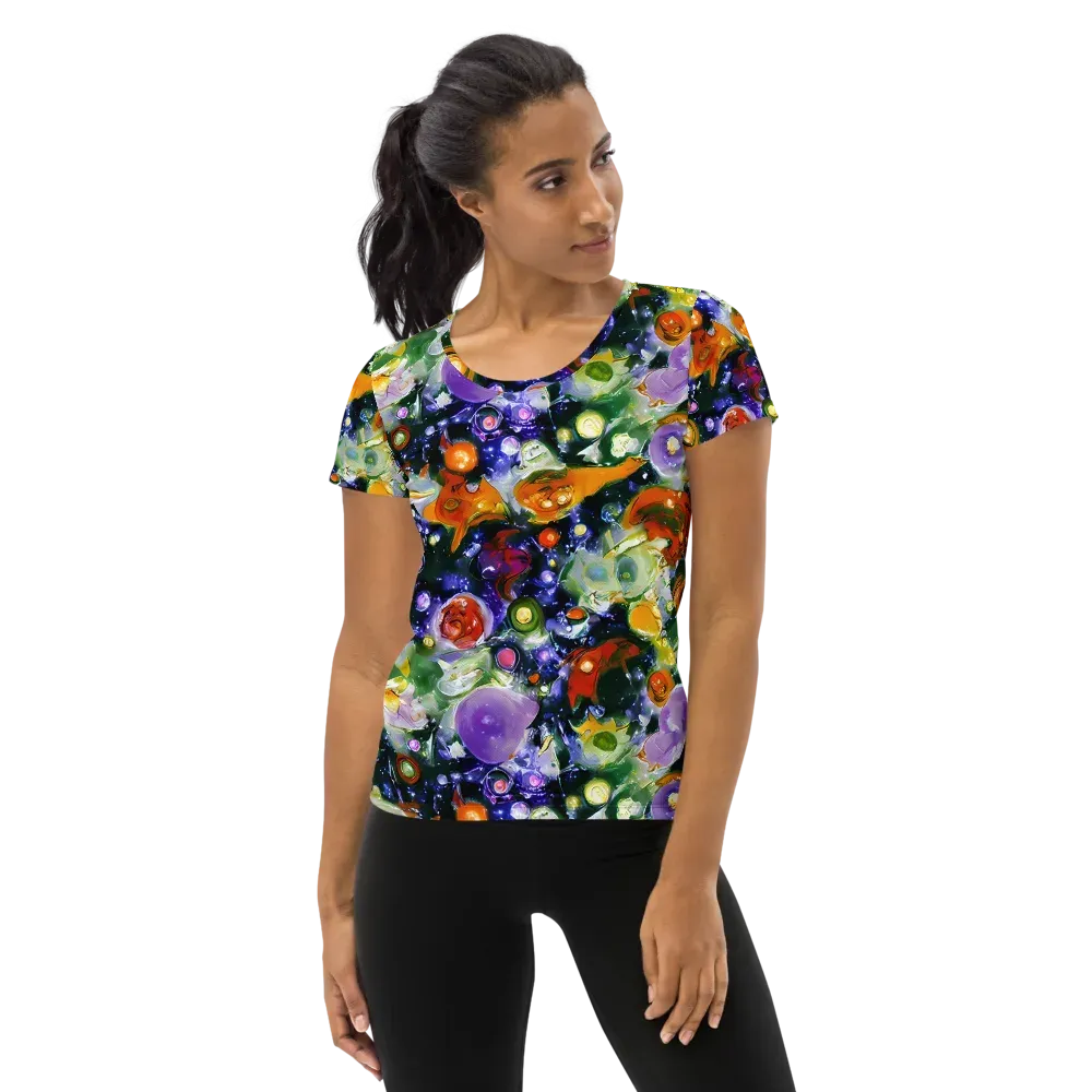 Molten Bloom on Women's Athletic T-Shirt — Front