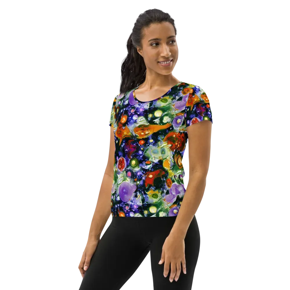 Molten Bloom on Women's Athletic T-Shirt — Left