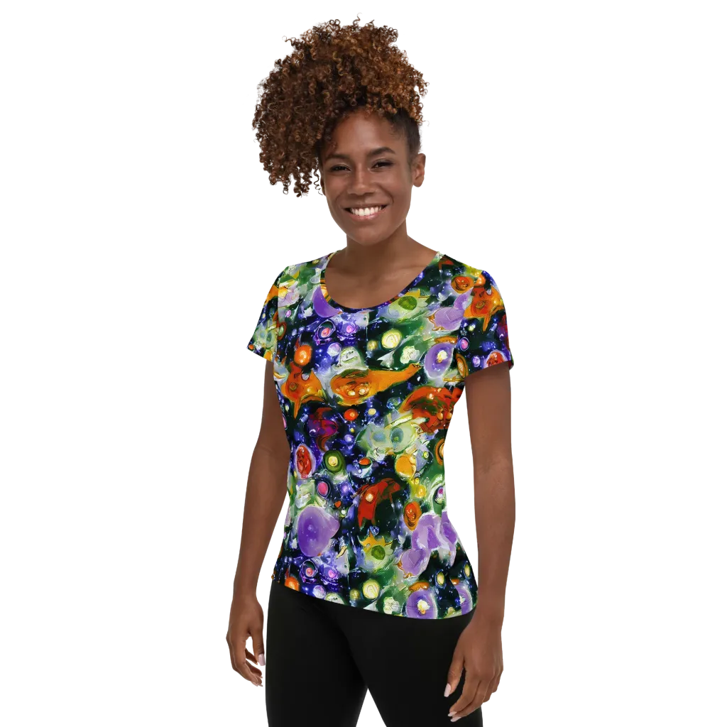 Molten Bloom on Women's Athletic T-Shirt — Left