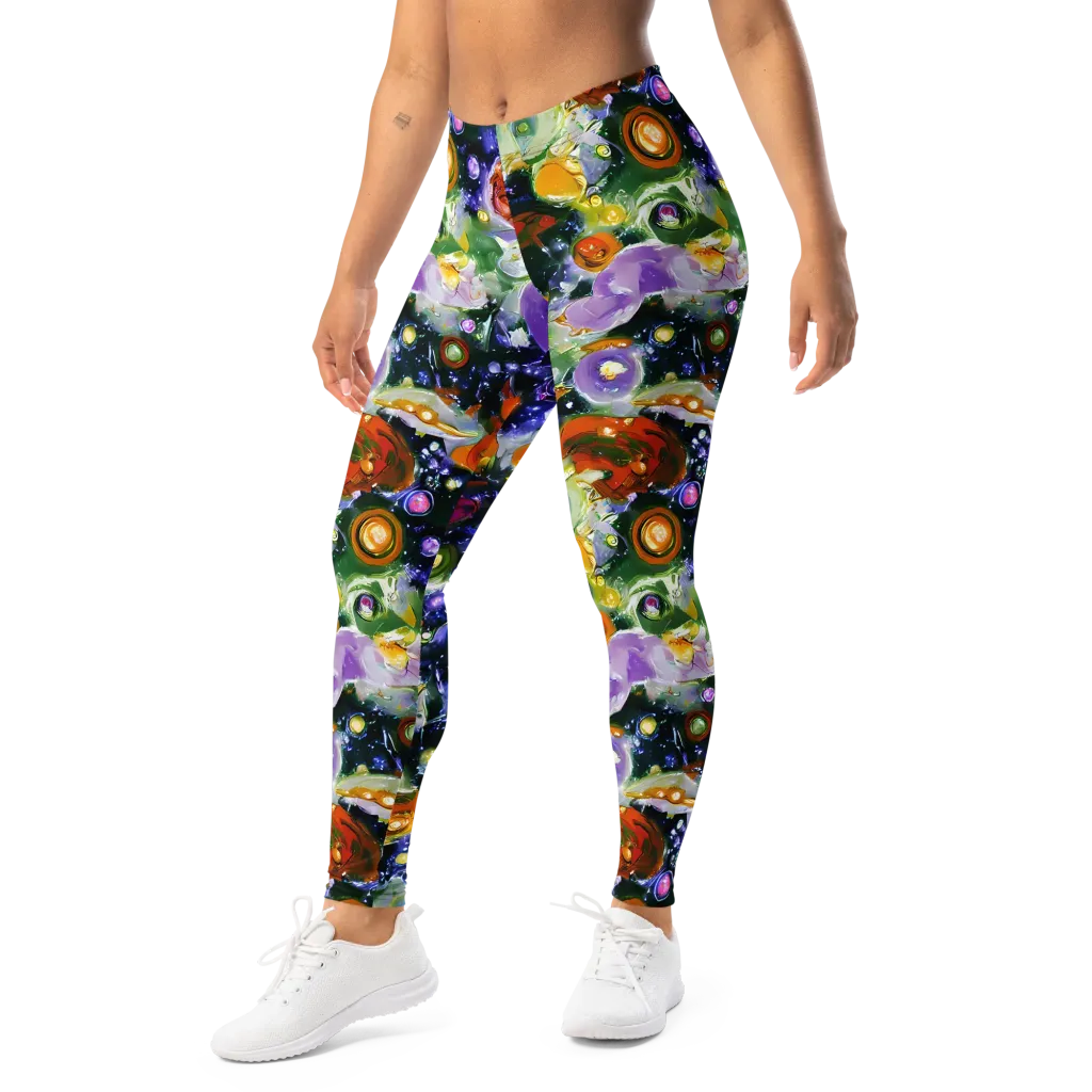 Molten Bloom on Leggings — Left Front