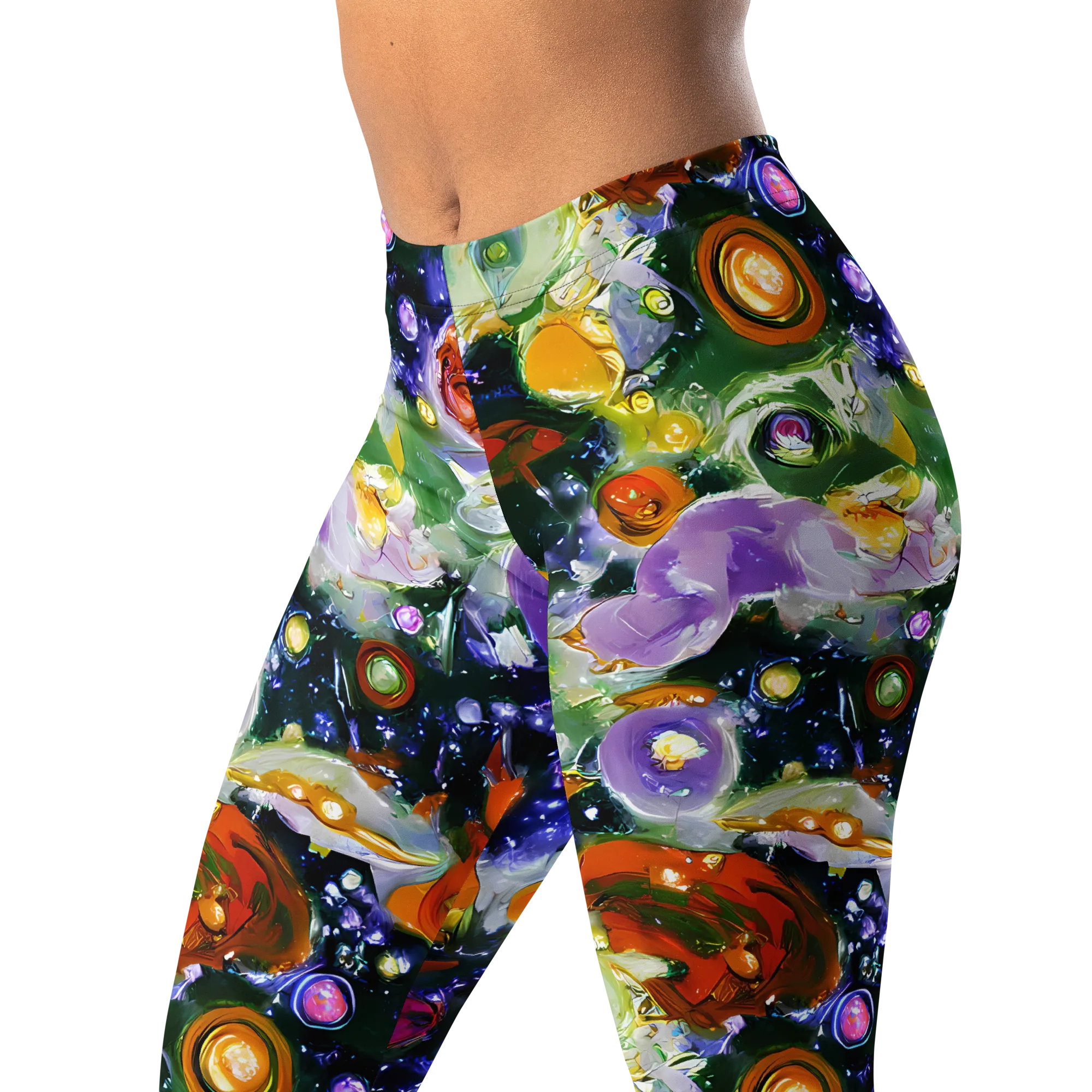 Molten Bloom on Leggings — Left Front