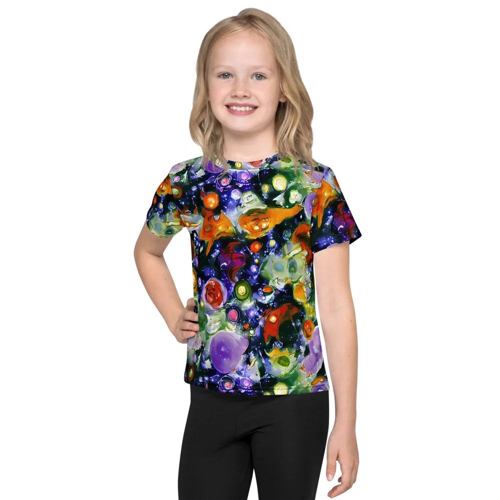 Molten Bloom on Kids Crew Neck T-Shirt — Front