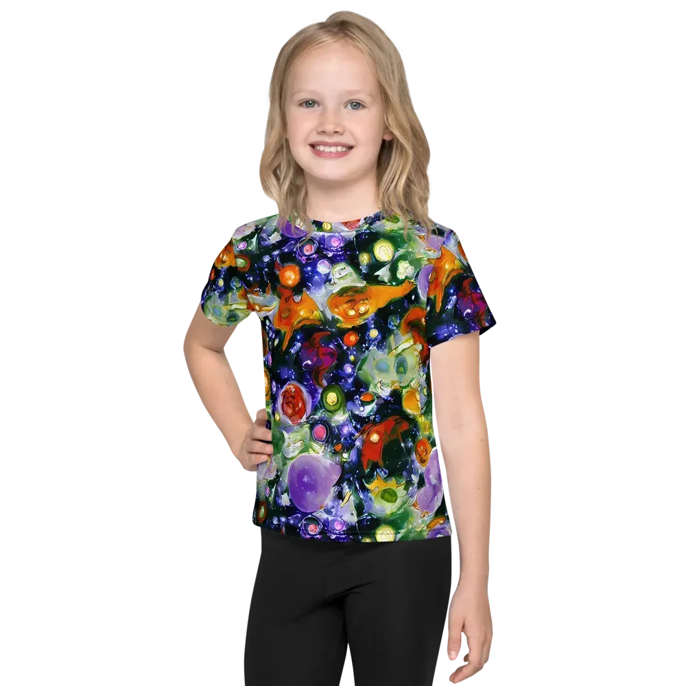 Molten Bloom on Kids Crew Neck T-Shirt — Front
