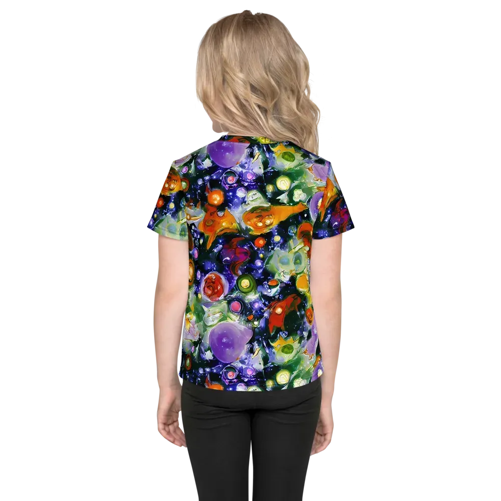 Molten Bloom on Kids Crew Neck T-Shirt — Back