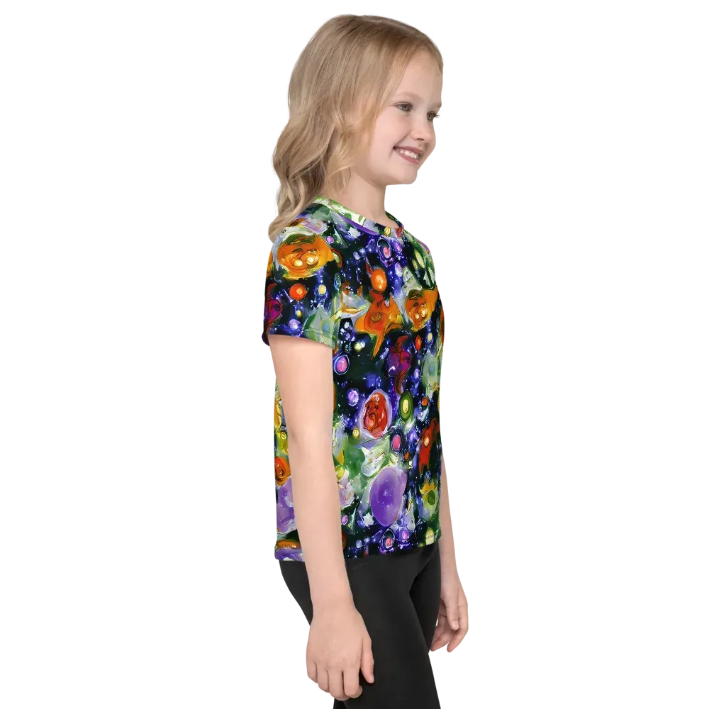 Molten Bloom on Kids Crew Neck T-Shirt — Right