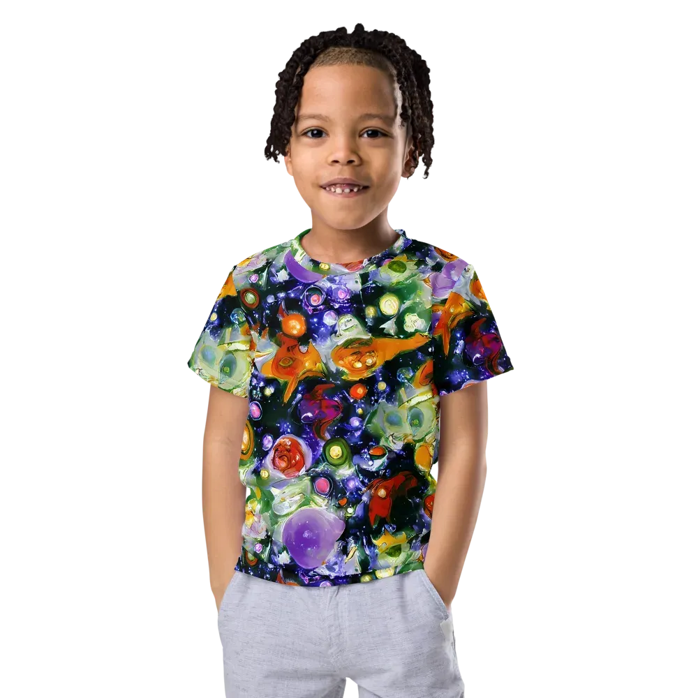 Molten Bloom on Kids Crew Neck T-Shirt — Front